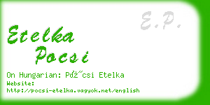 etelka pocsi business card